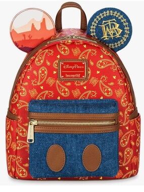 LOUNGEFLY Mickey The Main Attraction Mini Backpack Big Thunder Mountain Railroad